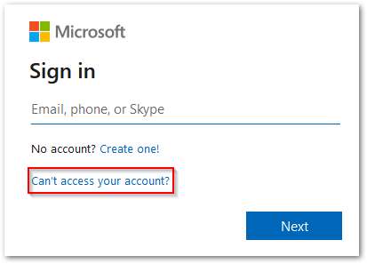 Can't access your account